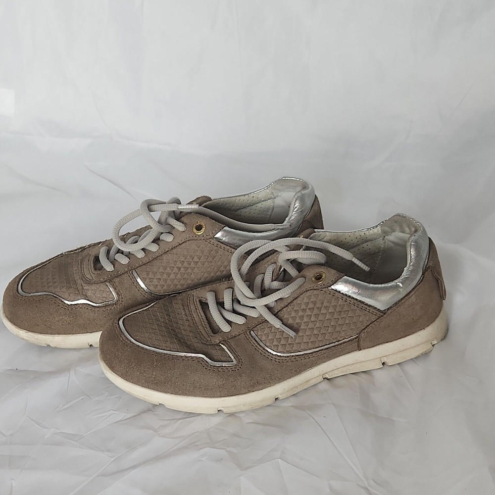 Birkenstock Cincinnati Shoes Brown silver gold rivets casual street wear travel